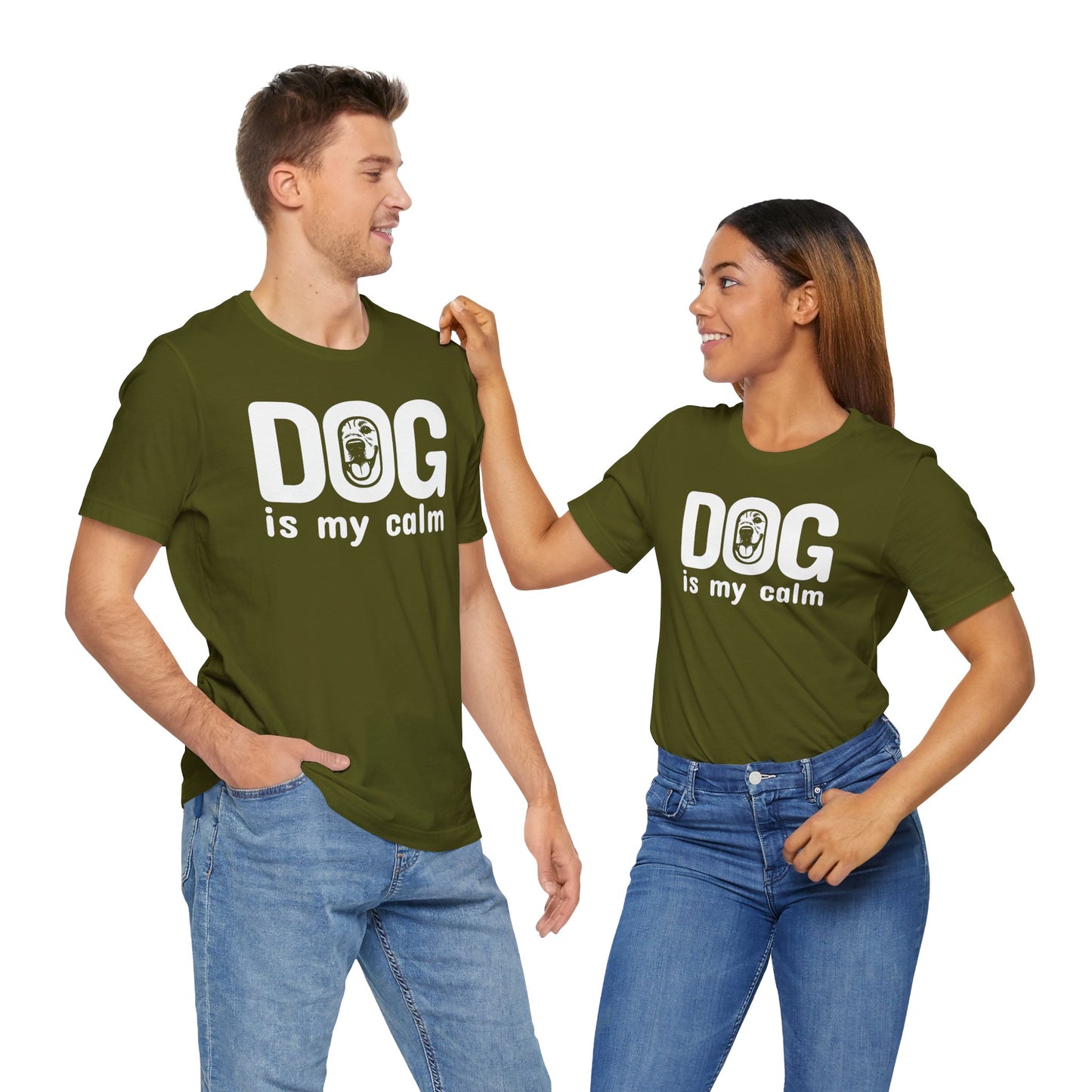 Unisex Jersey Short Sleeve Tee Dog is my calm