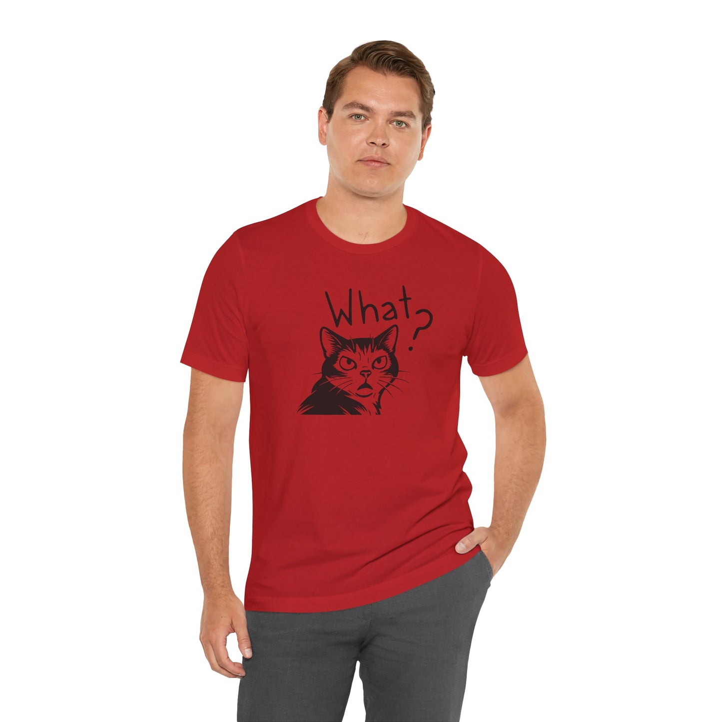 Unisex Jersey Short Sleeve Tee What?