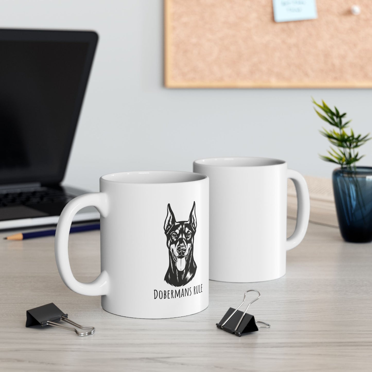 Ceramic Mug, (11oz, 15oz) Dobermans Rule