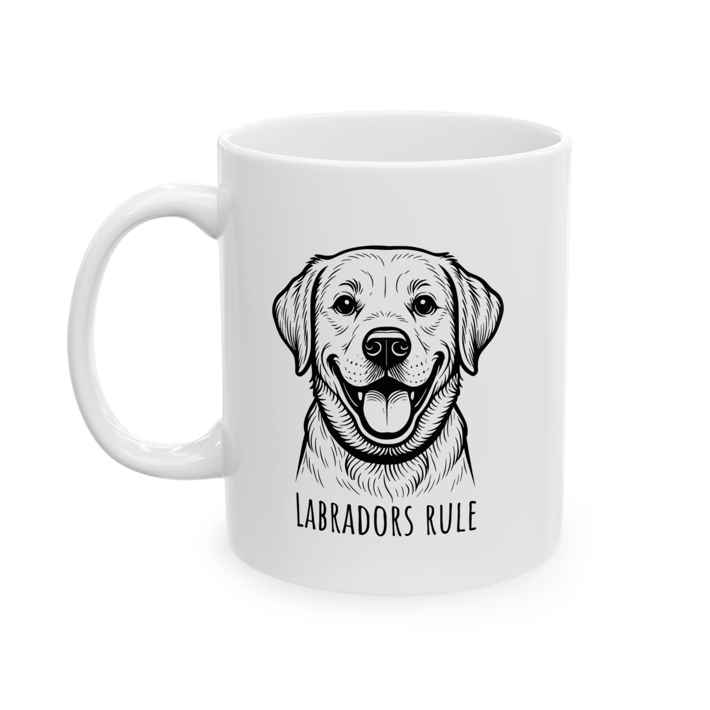 Ceramic Mug, (11oz, 15oz) Labradors Rule