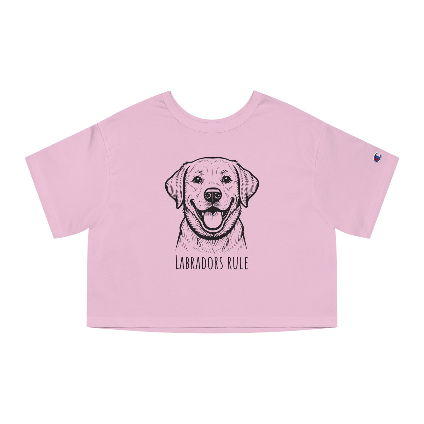 Champion Women's Heritage Cropped T-Shirt Labradors Rule