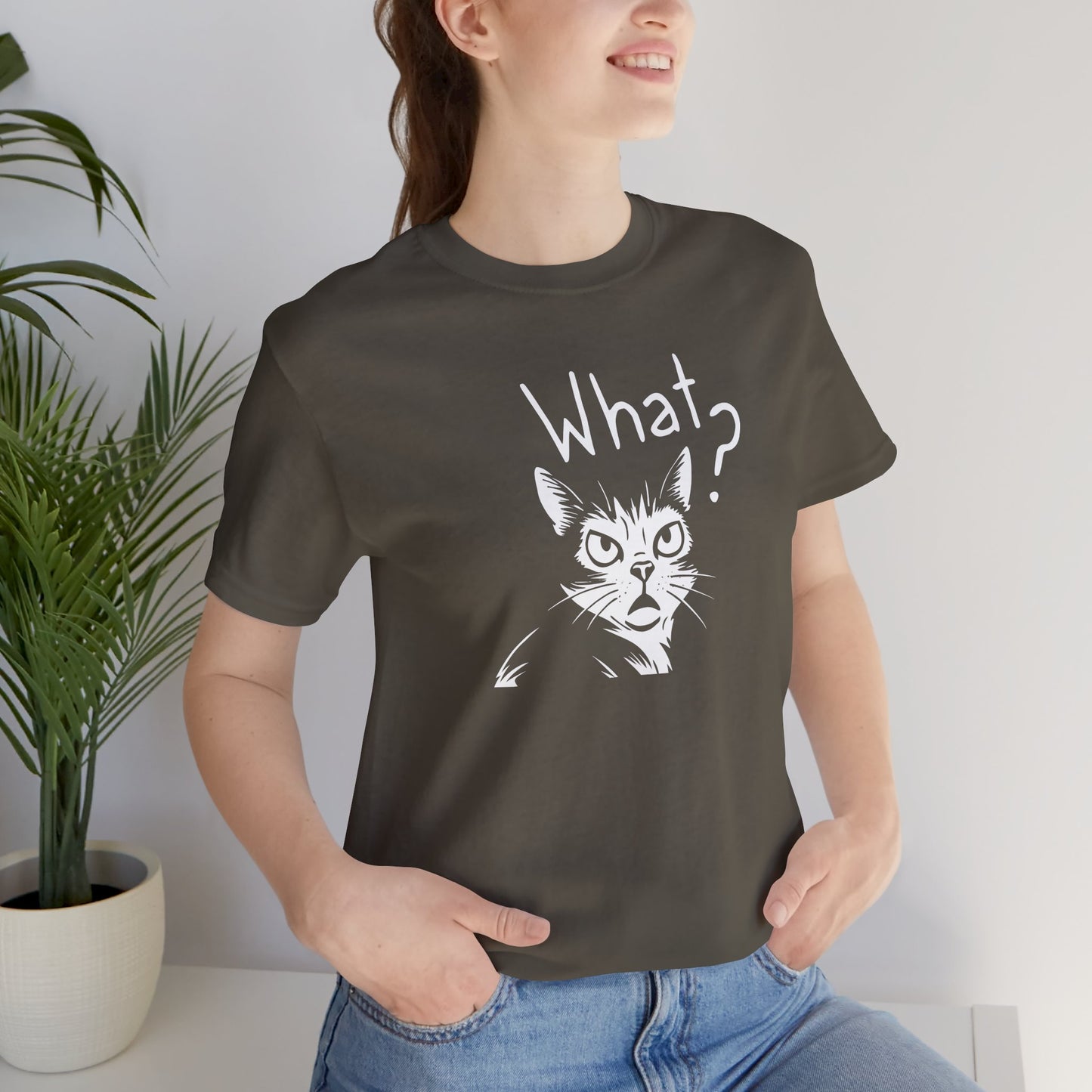 Unisex Jersey Short Sleeve Tee What?