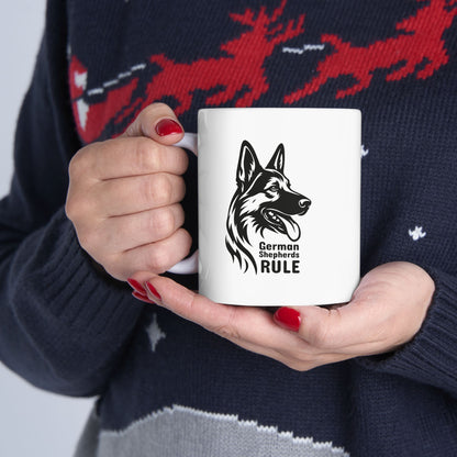 Ceramic Mug, (11oz, 15oz) German Shepherds Rule