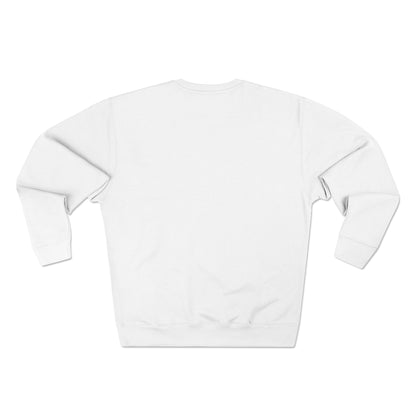 White cropped sweatshirt on a white background