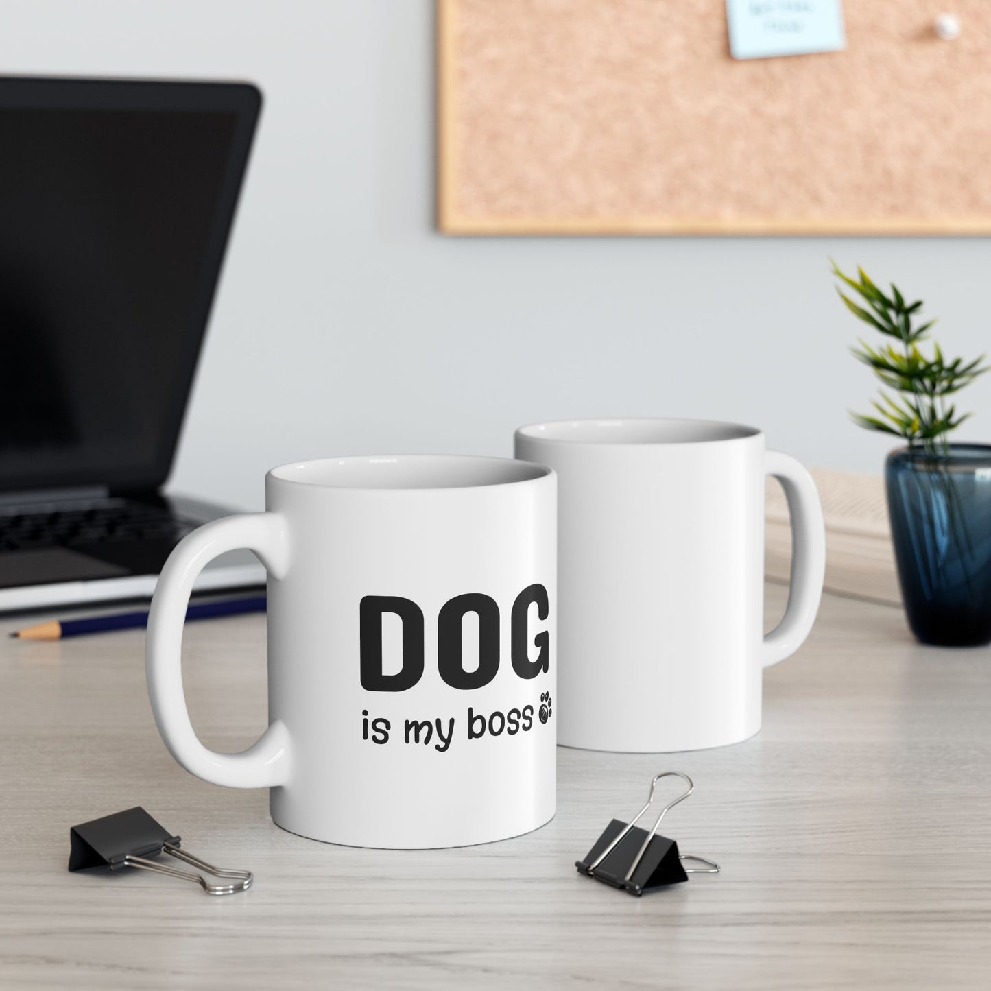 Ceramic Mug, (11oz, 15oz) DOG is my boss
