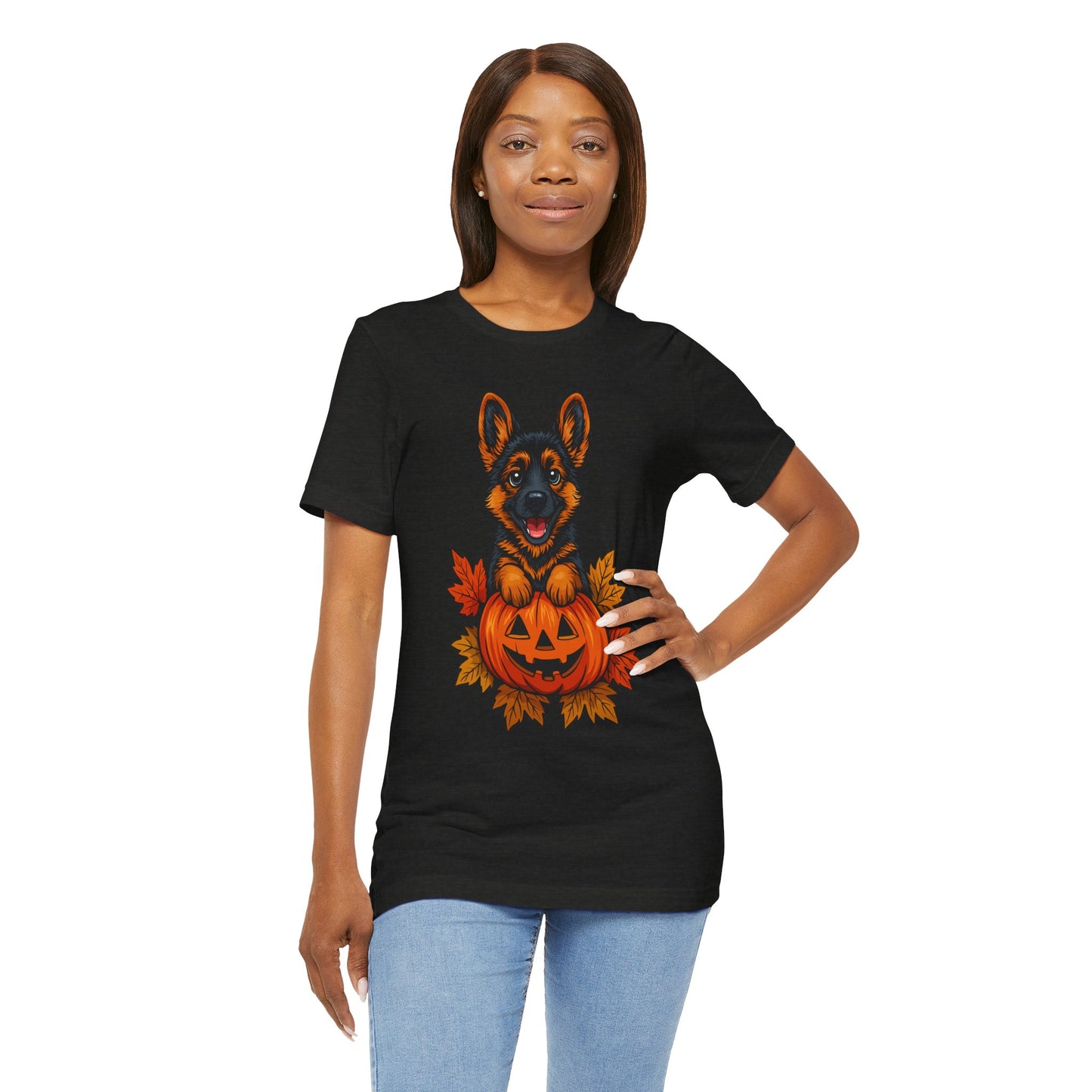 Unisex Jersey Short Sleeve Tee Halloween German Shepherd