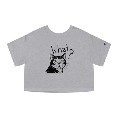 Champion Women's Heritage Cropped T-Shirt What?