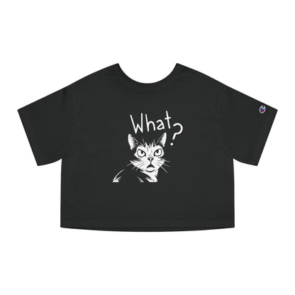 Champion Women's Heritage Cropped T-Shirt What?