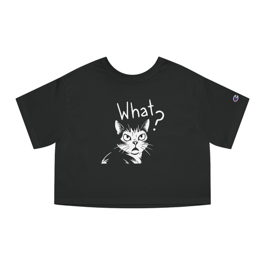 Champion Women's Heritage Cropped T-Shirt What?