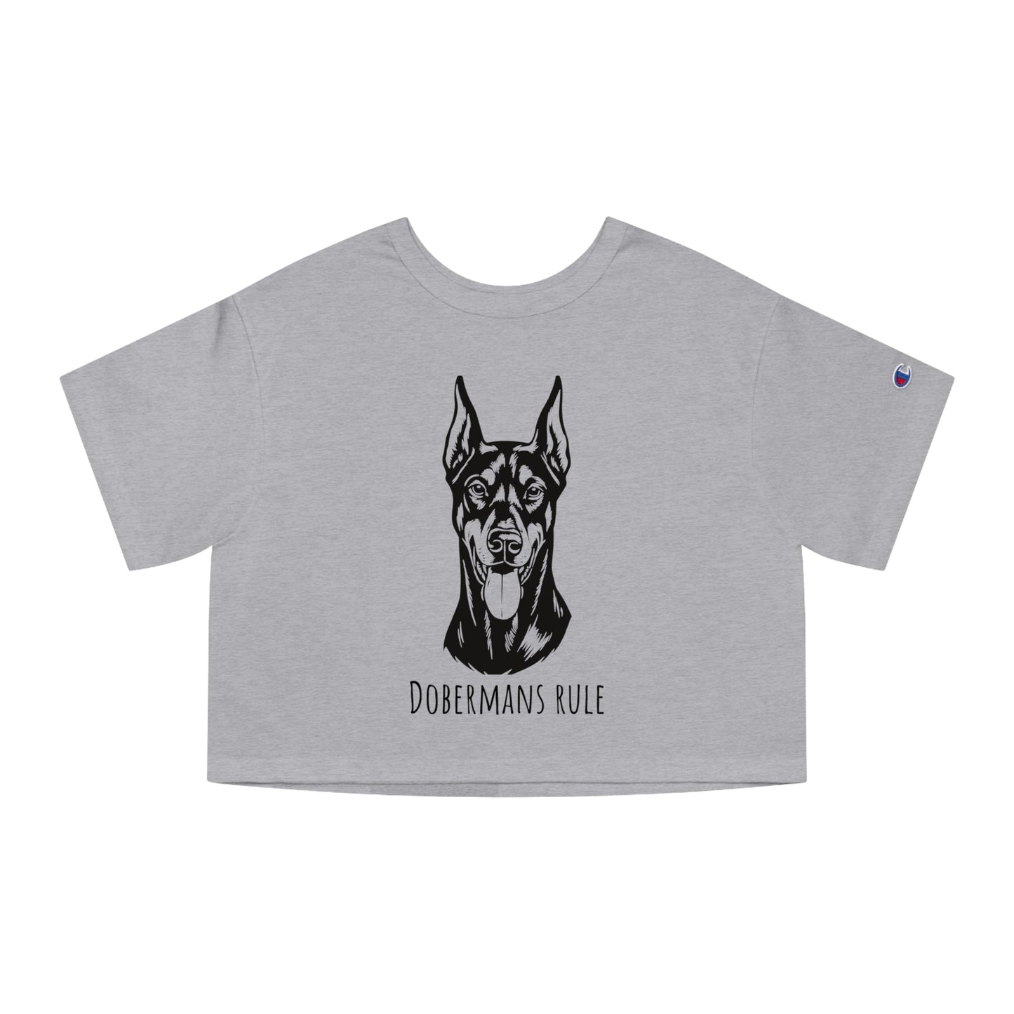 Champion Women's Heritage Cropped T-Shirt Dobermans Rule
