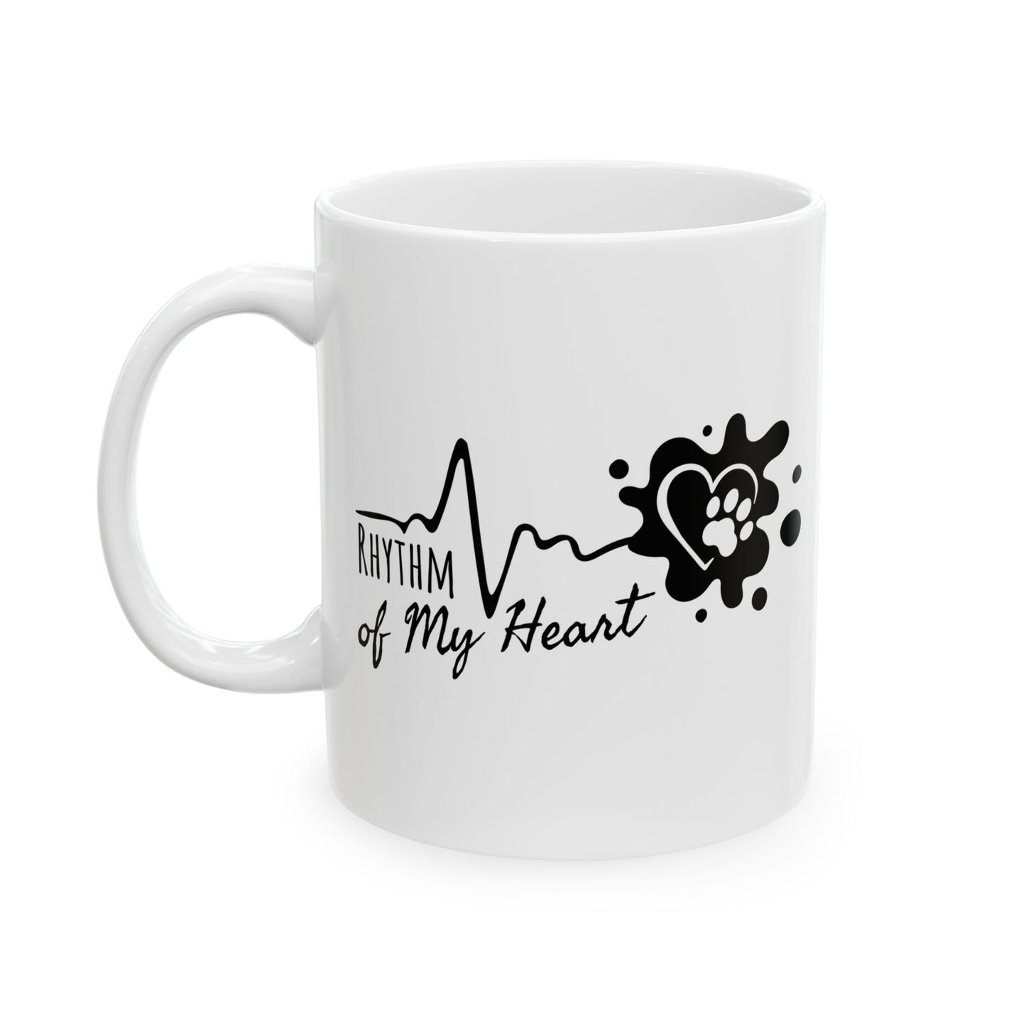 Ceramic Mug, (11oz, 15oz) Rhythm of my heart
