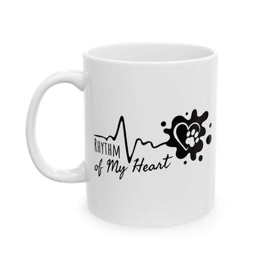 Ceramic Mug, (11oz, 15oz) Rhythm of my heart