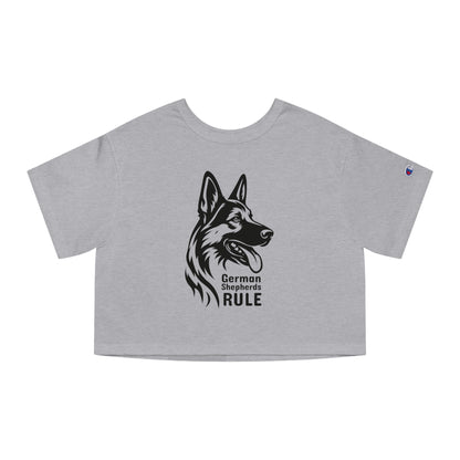 Champion Women's Heritage Cropped T-Shirt German Shepherds Rule