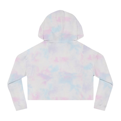 Pastel tie-dye hoodie on a white background