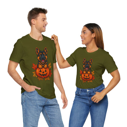 Unisex Jersey Short Sleeve Tee Halloween German Shepherd