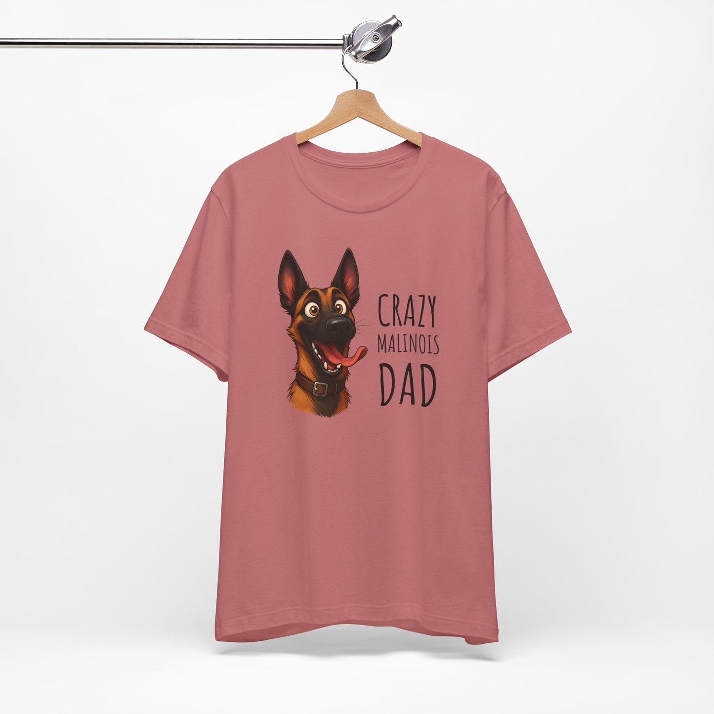 Unisex Jersey Short Sleeve Tee Crazy Malinois Dad