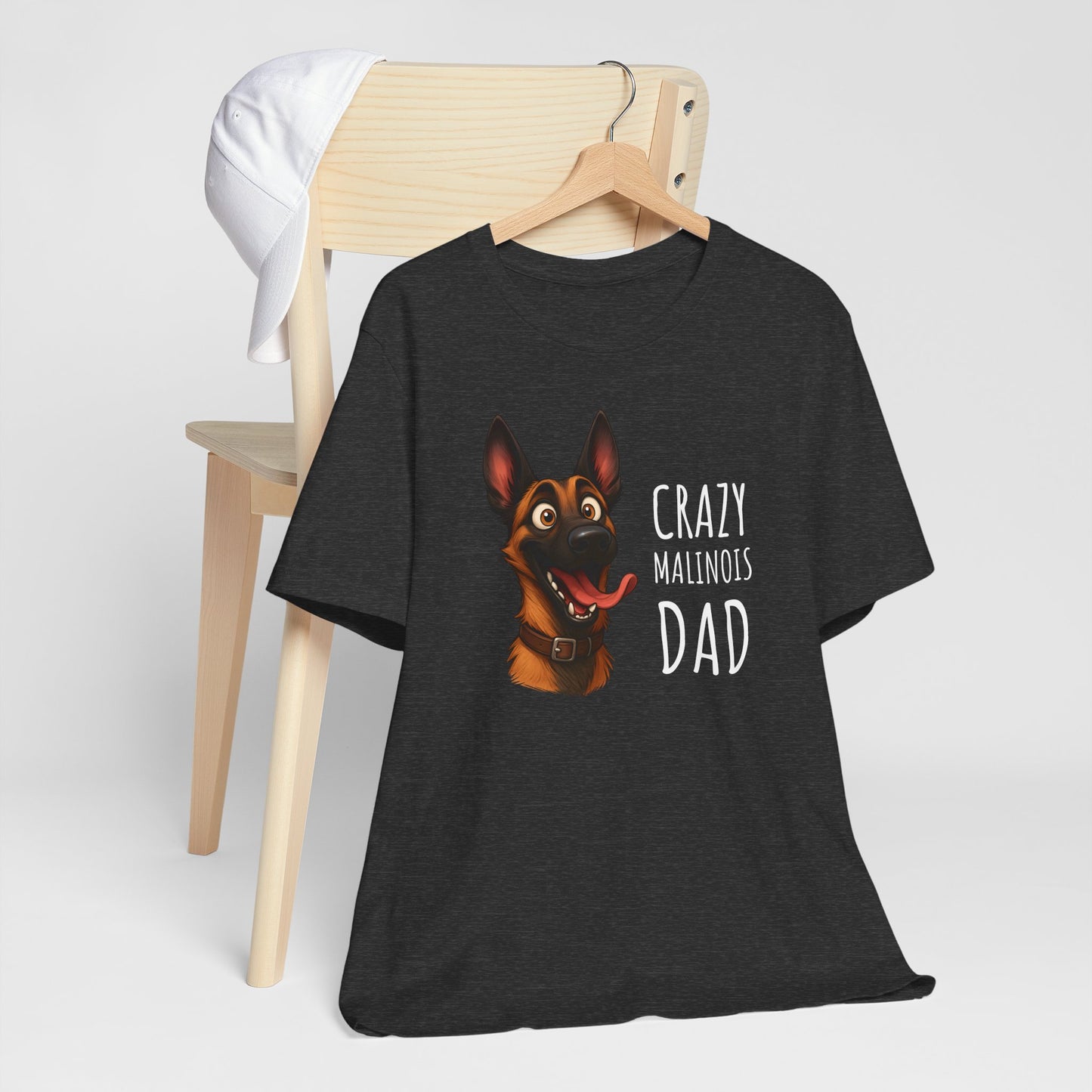 Unisex Jersey Short Sleeve Tee Crazy Malinois Dad
