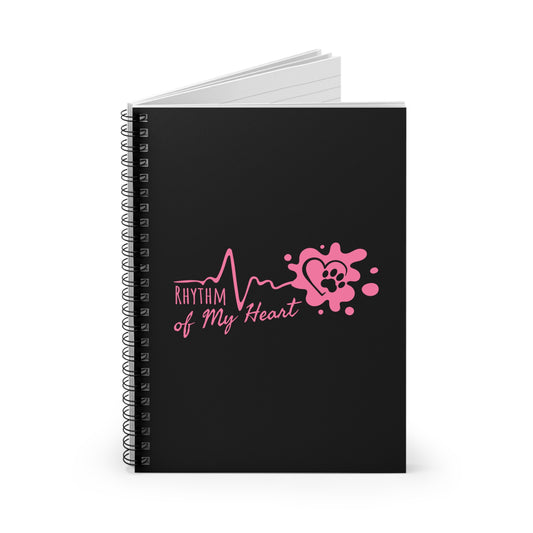 “Rhythm of My Heart” spiral notebook