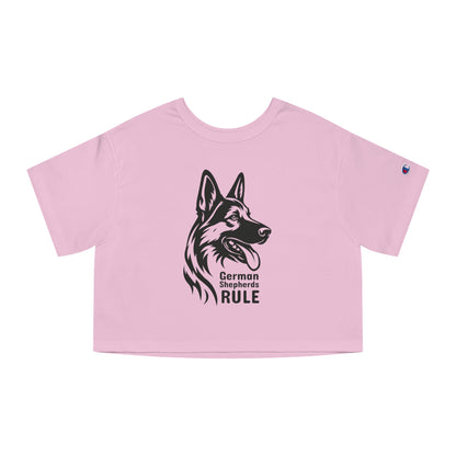 Champion Women's Heritage Cropped T-Shirt German Shepherds Rule