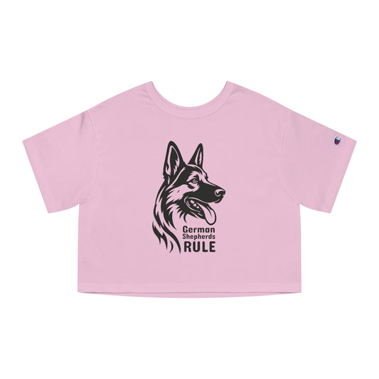 Champion Women's Heritage Cropped T-Shirt German Shepherds Rule
