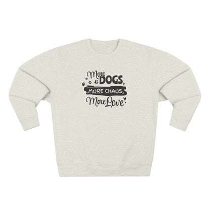 Light gray sweatshirt with black text on a white background