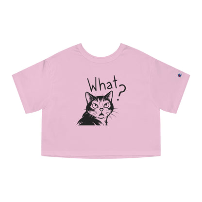 Champion Women's Heritage Cropped T-Shirt What?