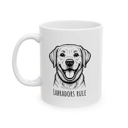 Ceramic Mug, (11oz, 15oz) Labradors Rule
