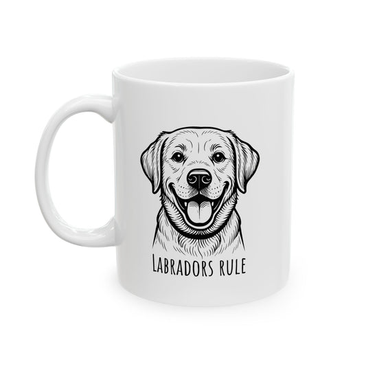 Ceramic Mug, (11oz, 15oz) Labradors Rule