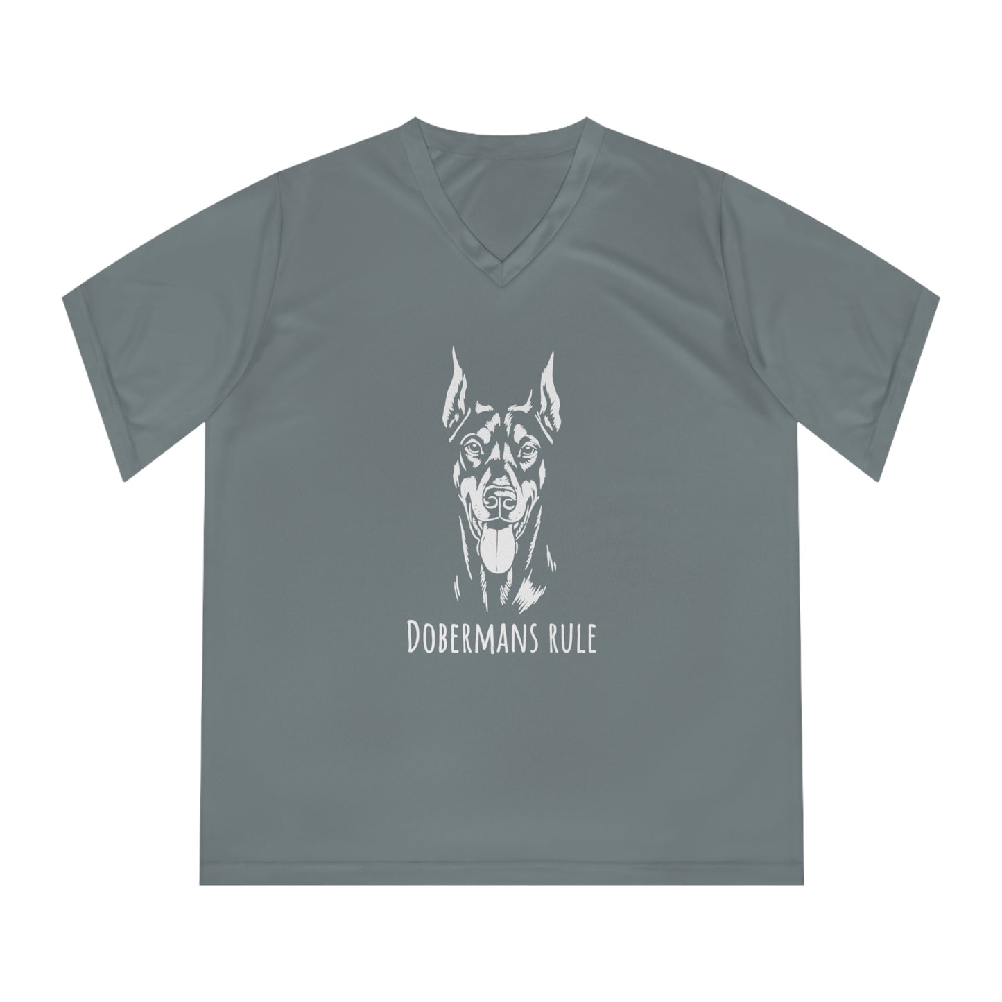 Women's Performance V-Neck T-Shirt Dobermans Rule
