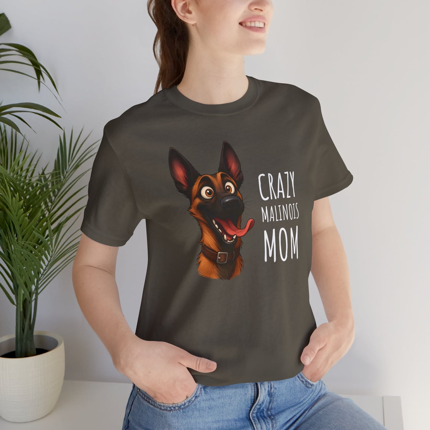 Unisex Jersey Short Sleeve Tee Crazy Malinois Mom