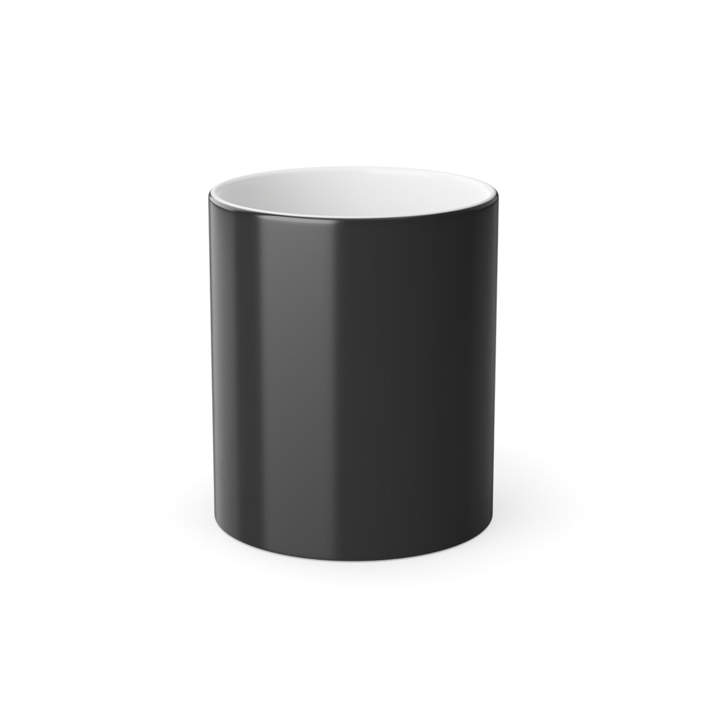 Black cylindrical container on a white background