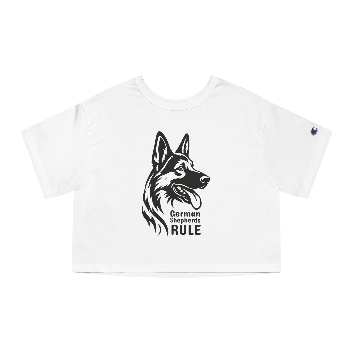 Champion Women's Heritage Cropped T-Shirt German Shepherds Rule
