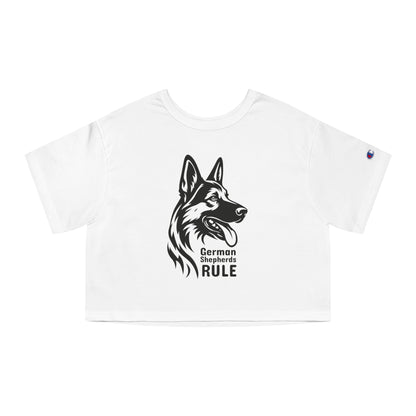 Champion Women's Heritage Cropped T-Shirt German Shepherds Rule