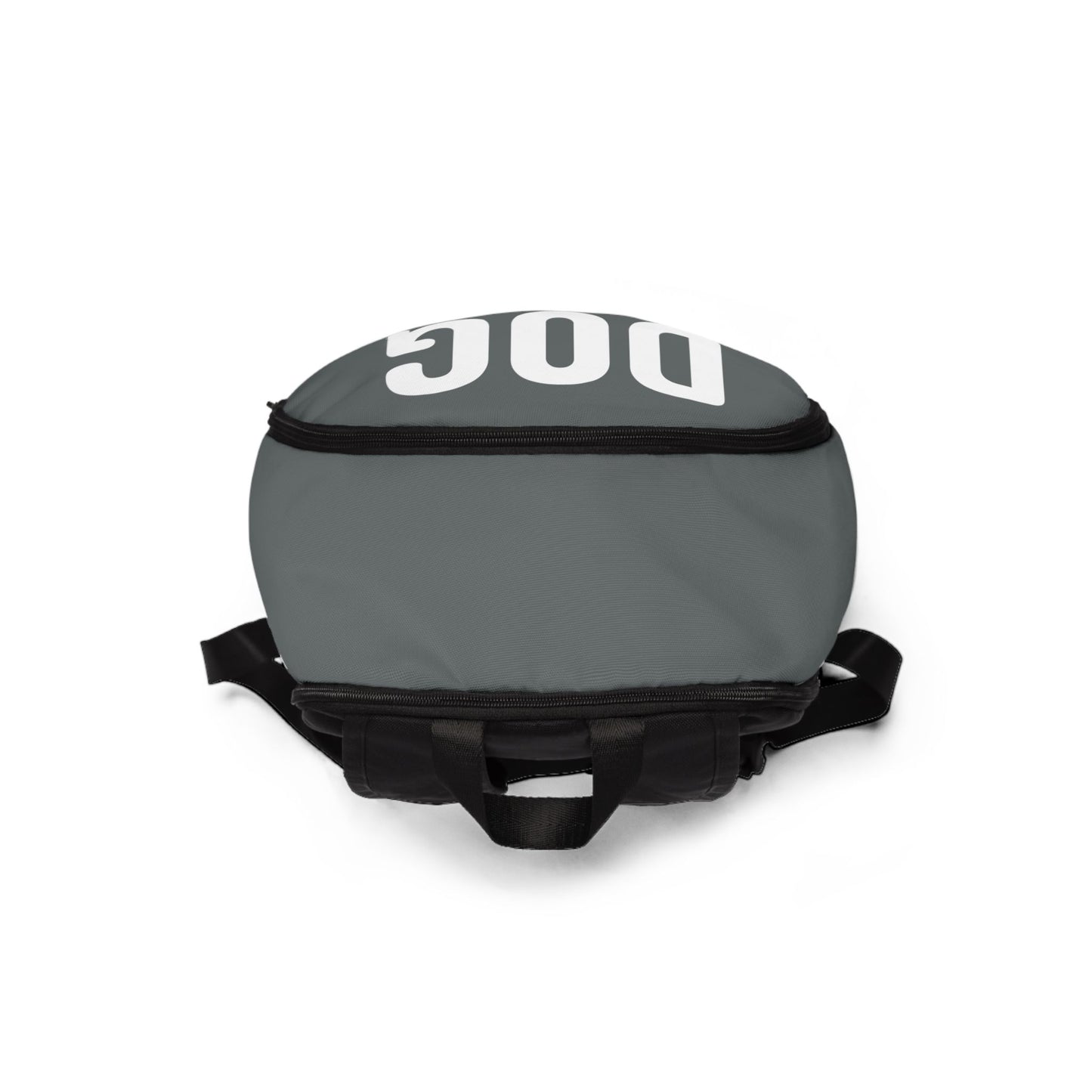 Gray bag with 'DOC' branding on a white background