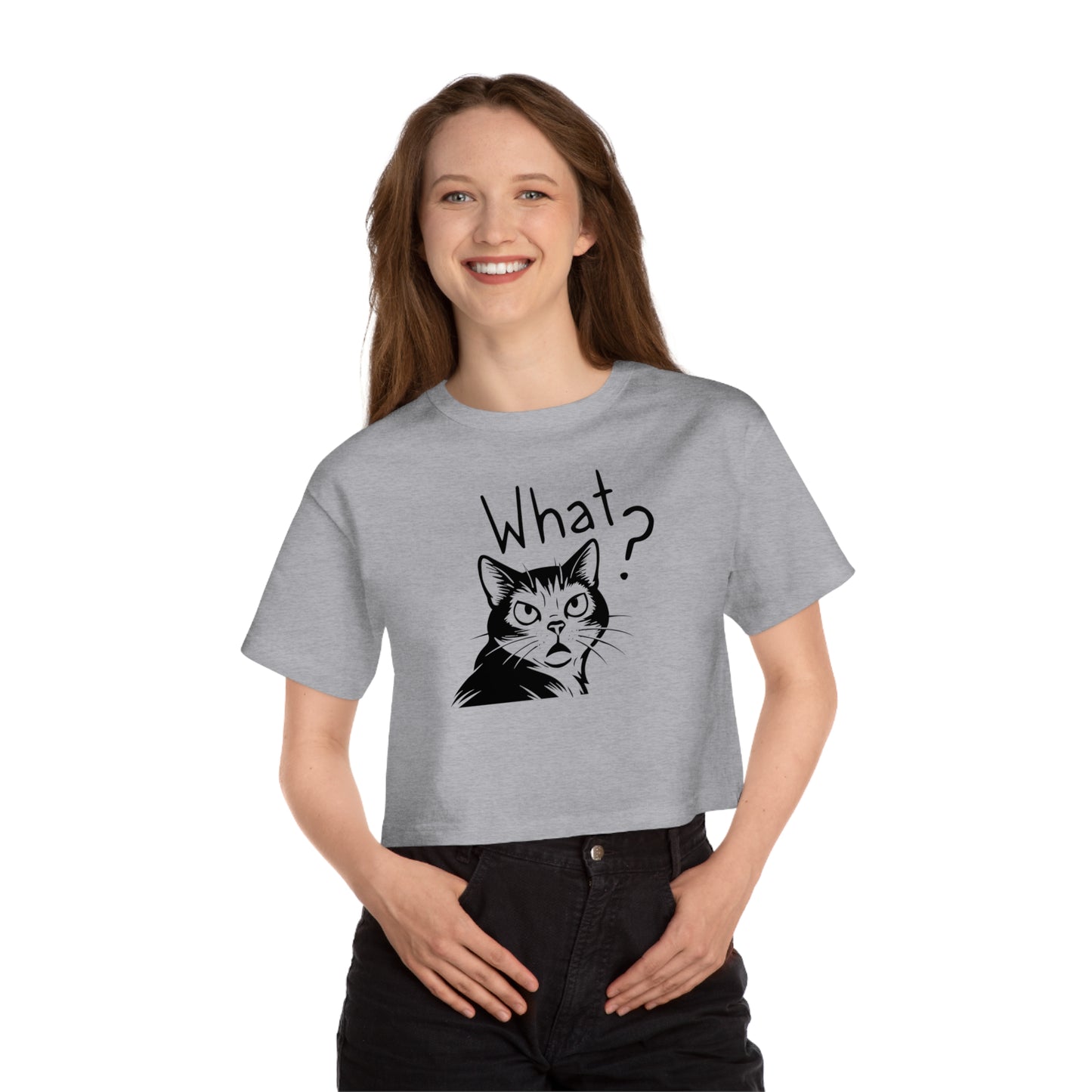 Champion Women's Heritage Cropped T-Shirt What?
