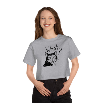 Champion Women's Heritage Cropped T-Shirt What?