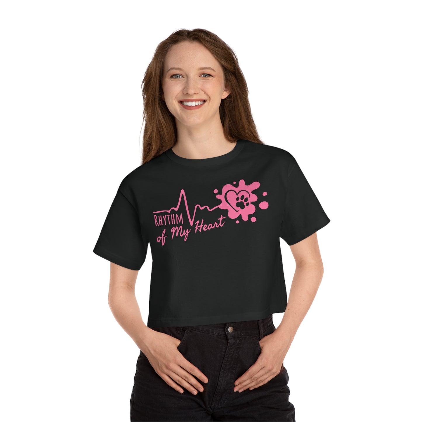 Champion Women's Heritage Cropped T-Shirt Rhythm of My Heart