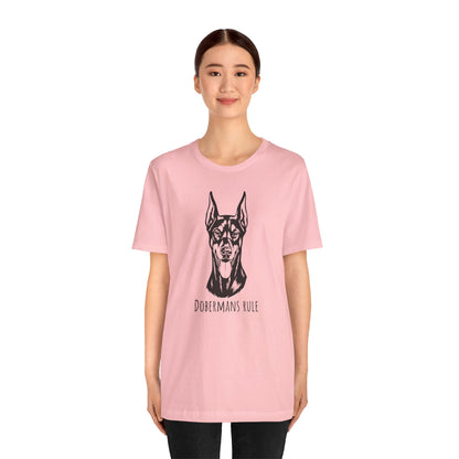 Unisex Jersey Short Sleeve Tee Dobermans Rule