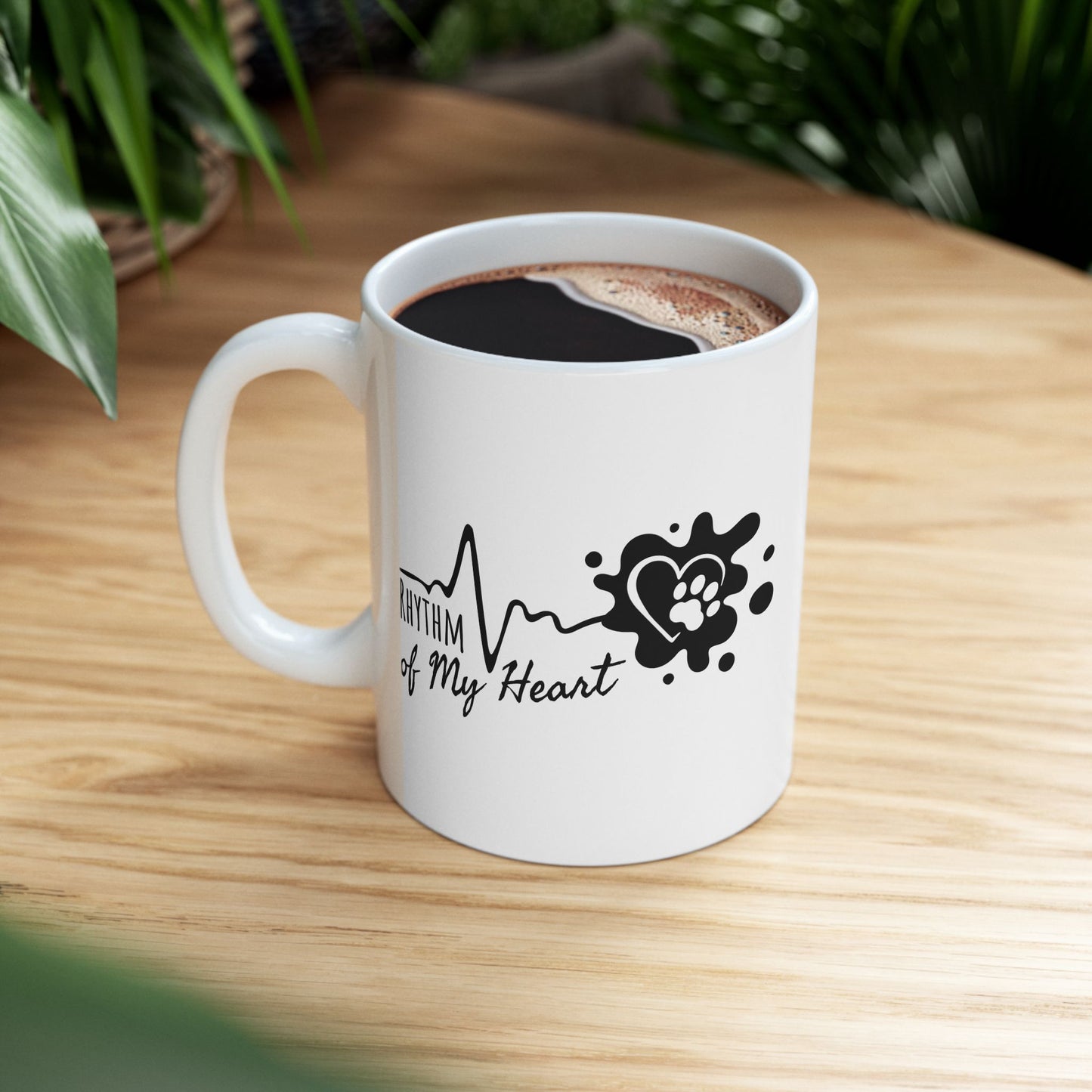 Ceramic Mug, (11oz, 15oz) Rhythm of my heart
