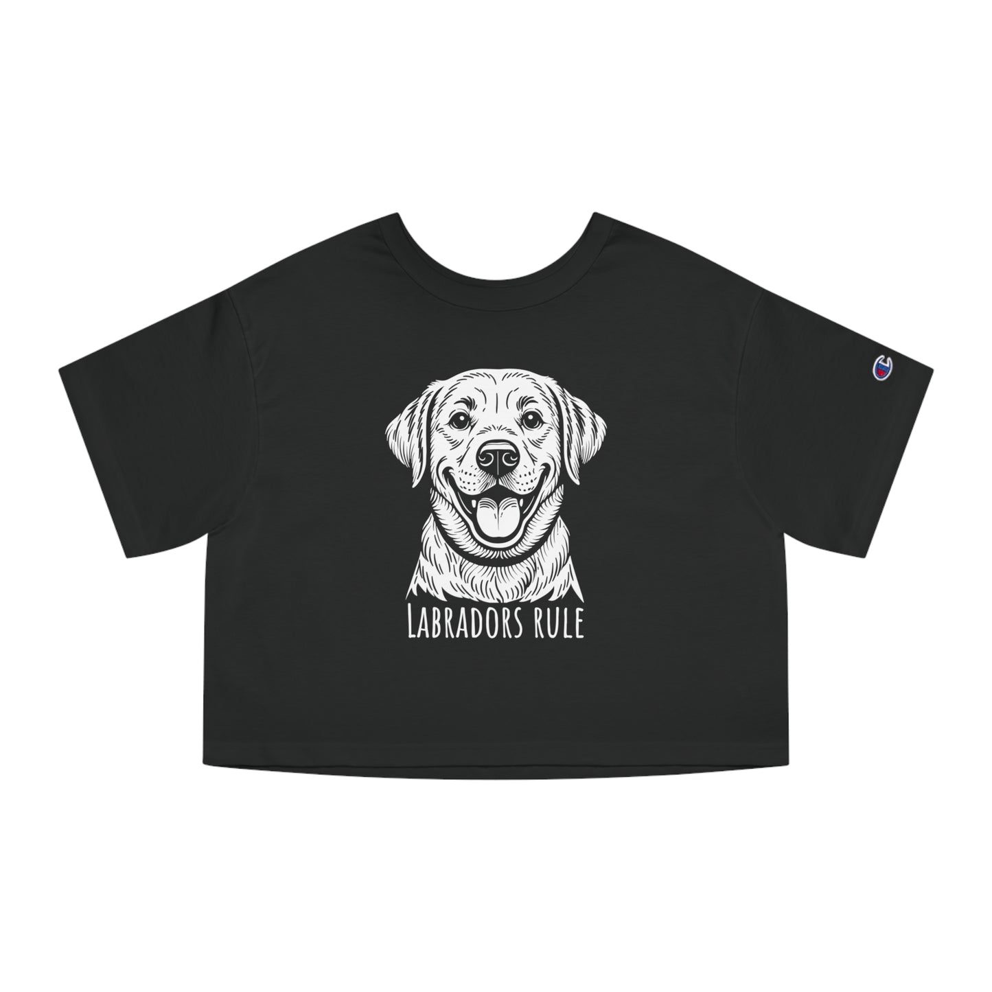 Champion Women's Heritage Cropped T-Shirt Labradors Rule