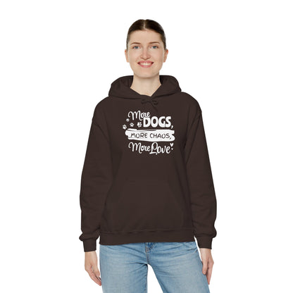 Person wearing a black hoodie with text on a white background