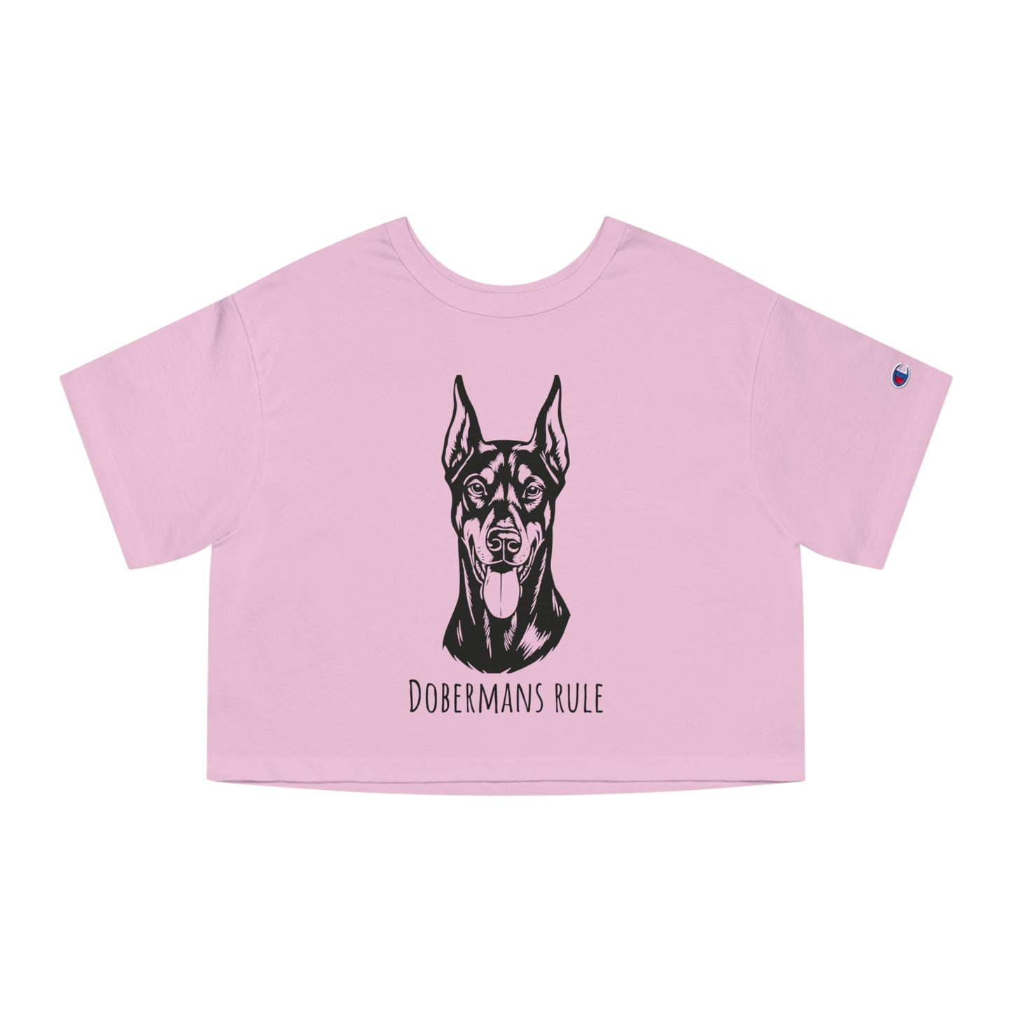 Champion Women's Heritage Cropped T-Shirt Dobermans Rule