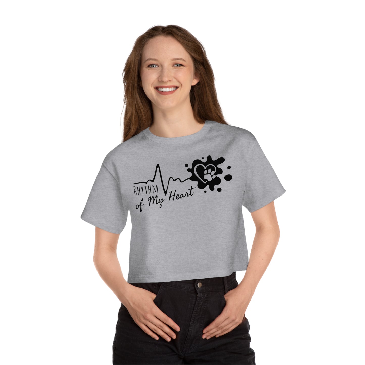 Champion Women's Heritage Cropped T-Shirt Rhythm of My Heart