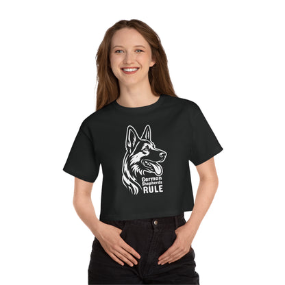 Champion Women's Heritage Cropped T-Shirt German Shepherds Rule