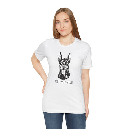 Unisex Jersey Short Sleeve Tee Dobermans Rule
