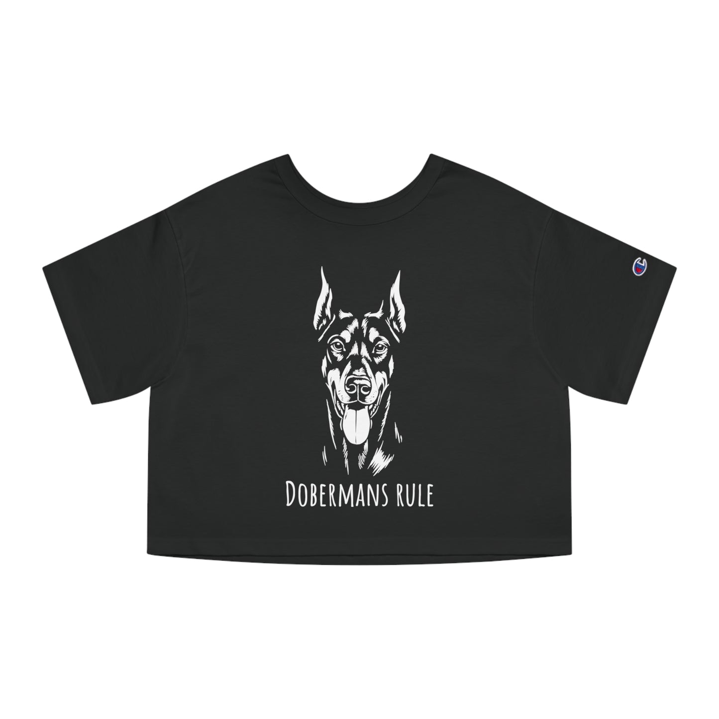 Champion Women's Heritage Cropped T-Shirt Dobermans Rule