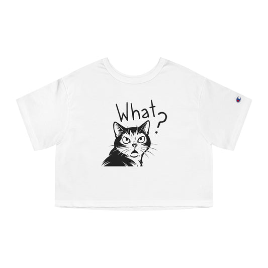 Champion Women's Heritage Cropped T-Shirt What?
