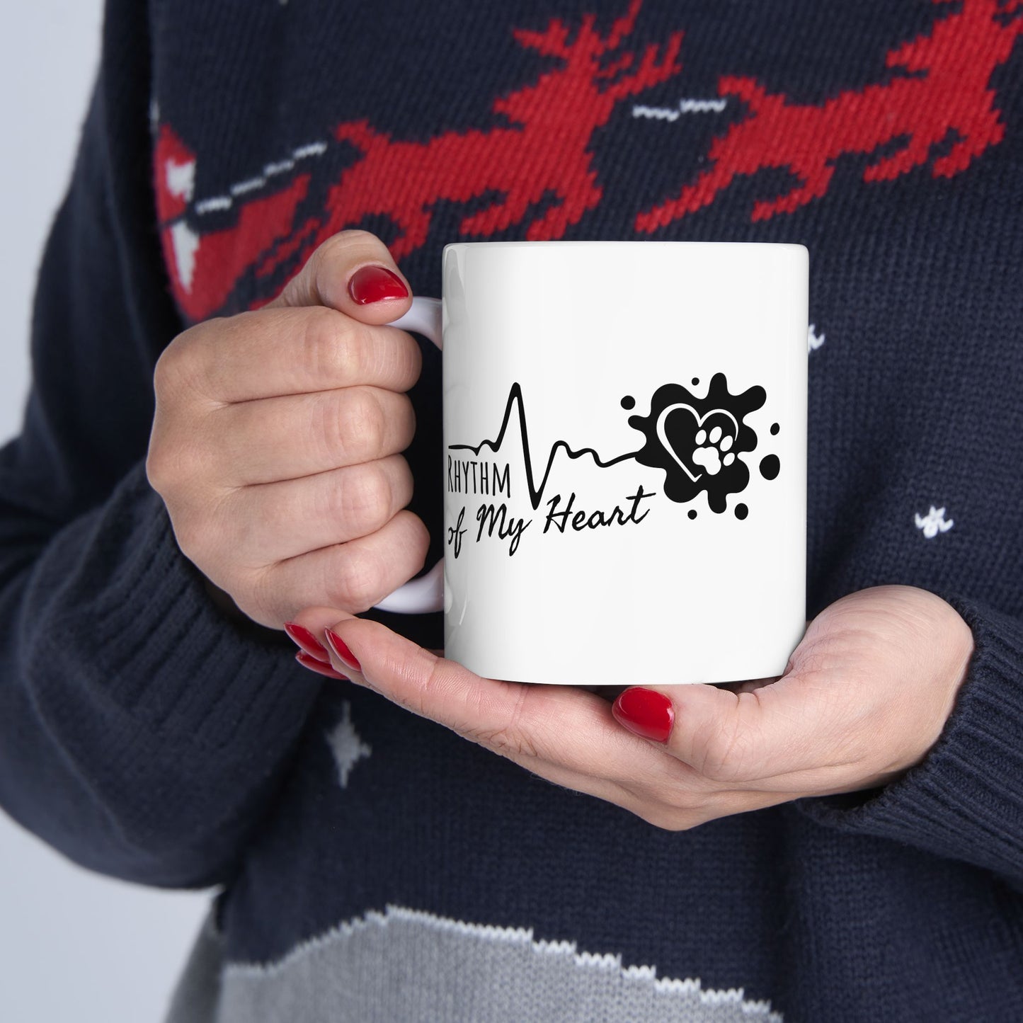 Ceramic Mug, (11oz, 15oz) Rhythm of my heart