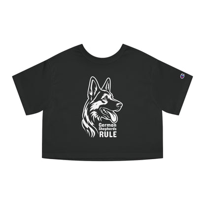 Champion Women's Heritage Cropped T-Shirt German Shepherds Rule