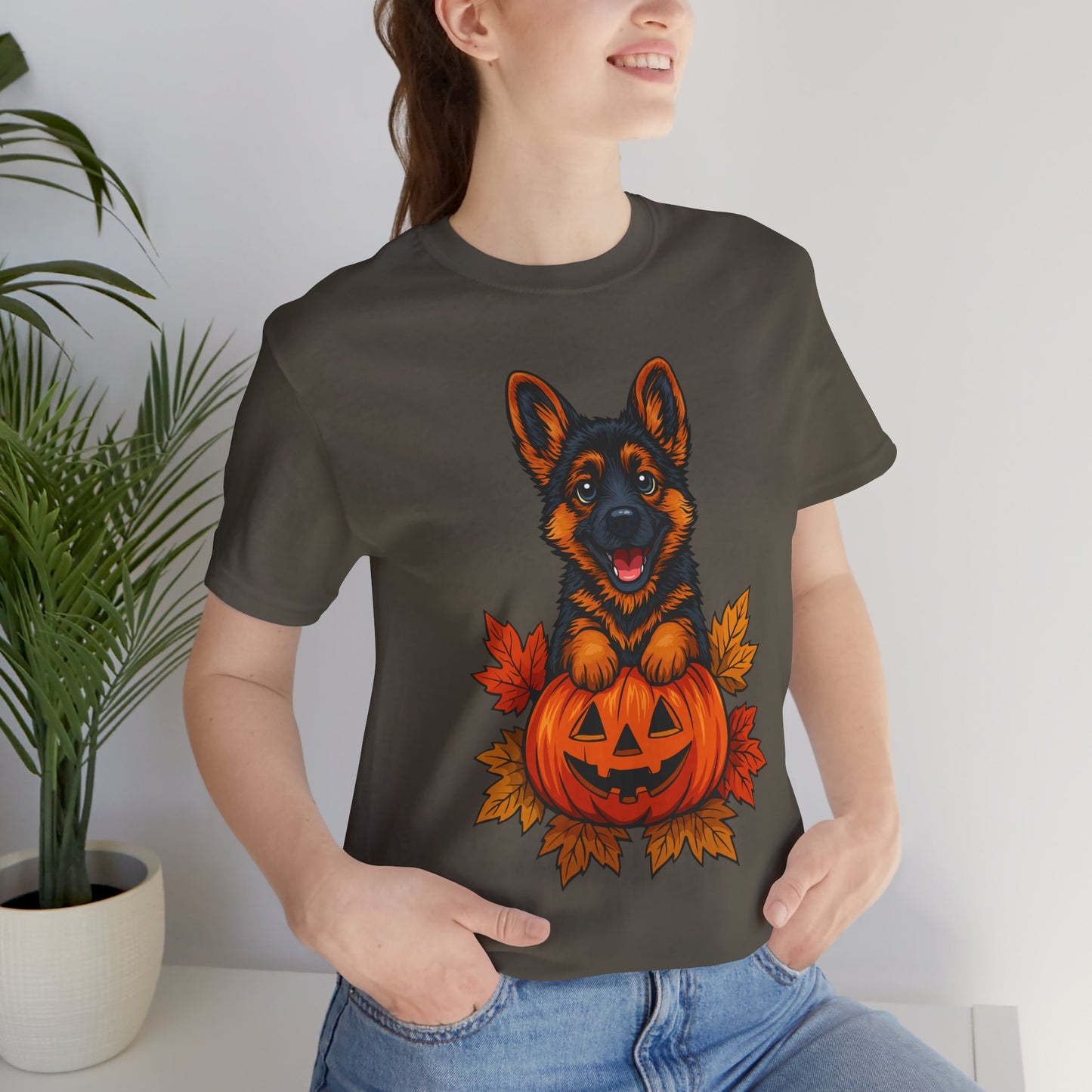 Unisex Jersey Short Sleeve Tee Halloween German Shepherd